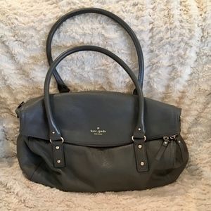 Kate Spade, Gray Leather, Handbag, Purse